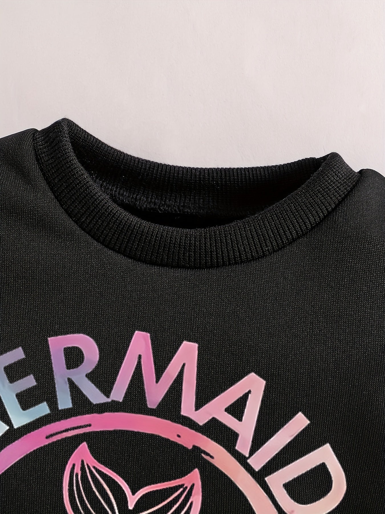 Mermaid Graphic Pullover & Pants Set - Baby Girl Casual Outfit