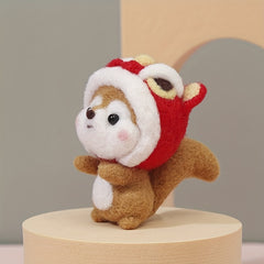 DIY Squirrel Wool Felt Doll Kit for Beginners