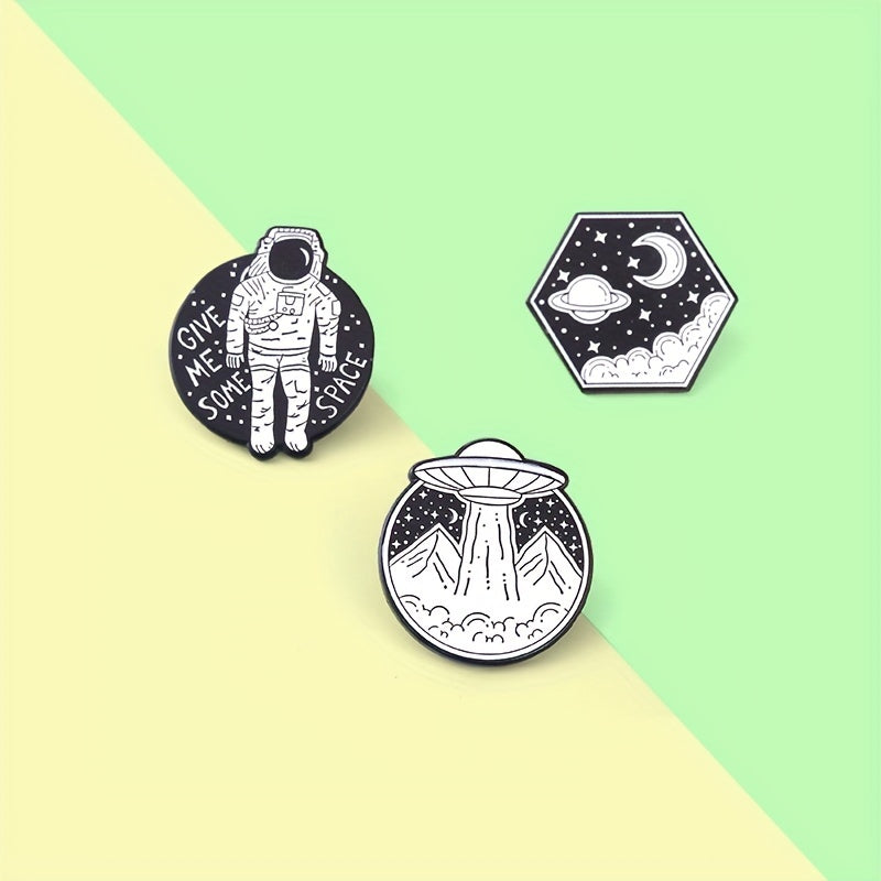 Anime Starship Astronaut Universe Steel Brooch Pin