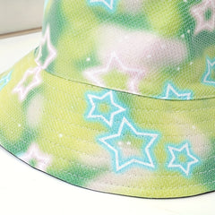 Star Print Bucket Hat Unisex Couple Style Hat