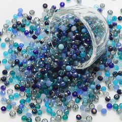 100PCS 8MM Flat Crystal Glass Beads for DIY Jewelry Making