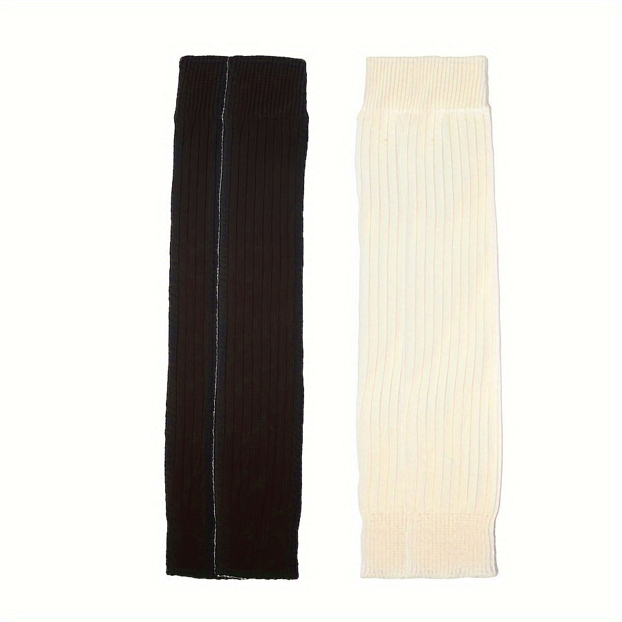 Ribbed Leg Warmers Soft & Comfy All match Socks Women's Stockings