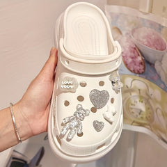 12pcs 3D Bear Shoe Charms Slipper Accessories Ornaments