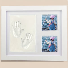 Hand & Footprint Nursery Keepsake Memory Frame for Boys & Girls