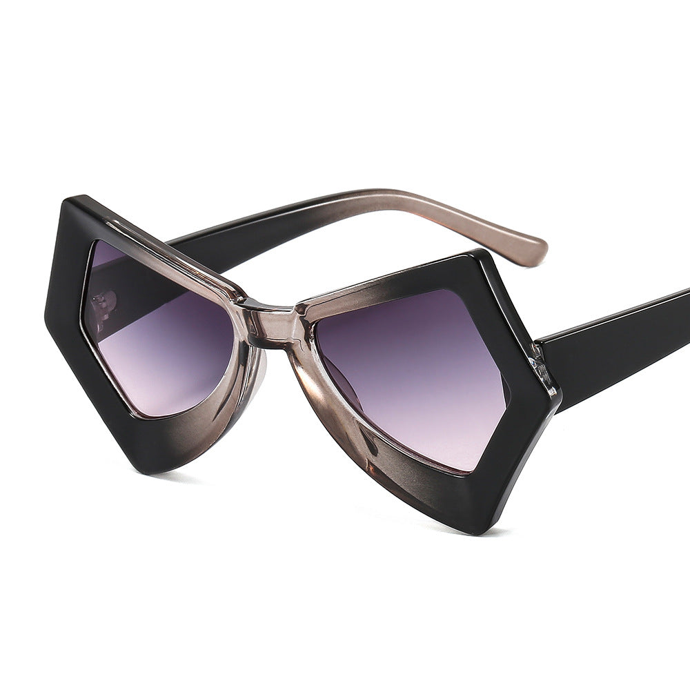 Vintage Oversized Cat Eye Sunglasses Funky Thick Frame UV400