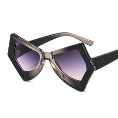 Vintage Oversized Cat Eye Sunglasses Funky Thick Frame UV400