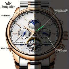 SUNGODER Auto Mechanical Men's Watch Stainless Steel Water Resistant