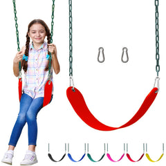 Outdoor Swing Seat Replacement Pack - Swingset Replacement with Chains & Hooks