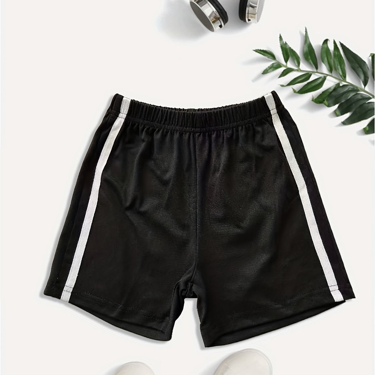 Striped Print Boys Comfortable Creative Shorts Casual Quick drying Shorts