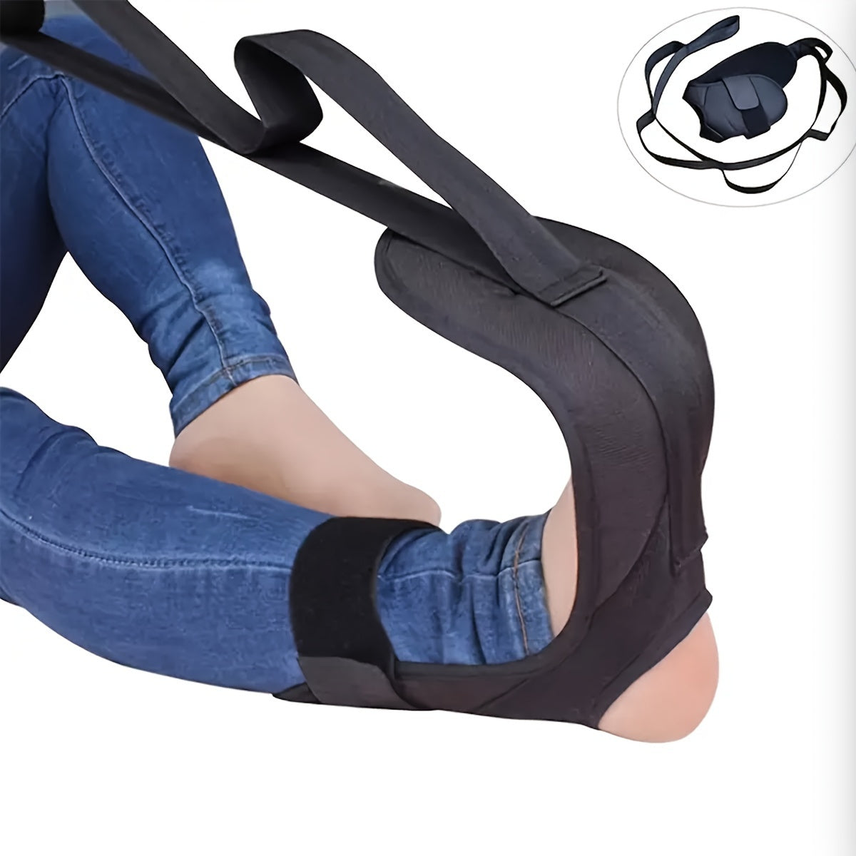 Foot Calf Training Stretcher Pedal Puller Resistance Loop Yoga Plantar Fasciitis