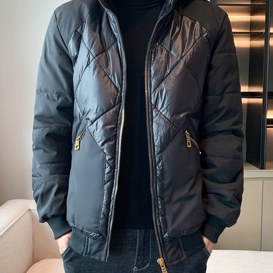 Men's Hooded Cotton Padded Jacket for Winter
