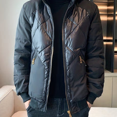 Men's Hooded Cotton Padded Jacket for Winter