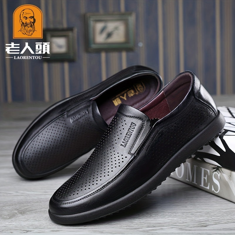 Men's Leather Slip On Shoes for Daily Walking