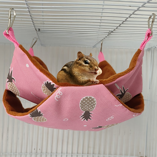 Doublelayered Hamster Hammock Cozy Bed for Small Animals