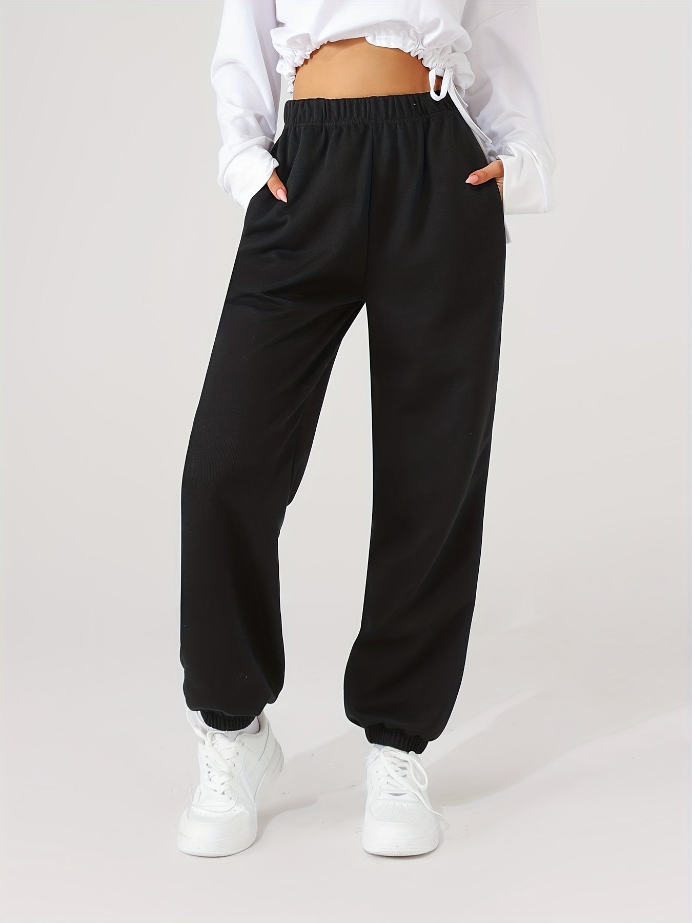 Women's High Waist Sweatpants Autumn Winter Jogger Pants