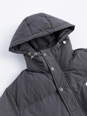 Women's Solid Over The Knee Down Hooded Jacket