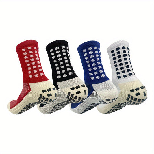 Men's Non-Slip Crew Sport Socks with Gripper