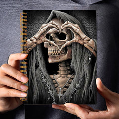 Skull Love Gesture Notebook for Journaling