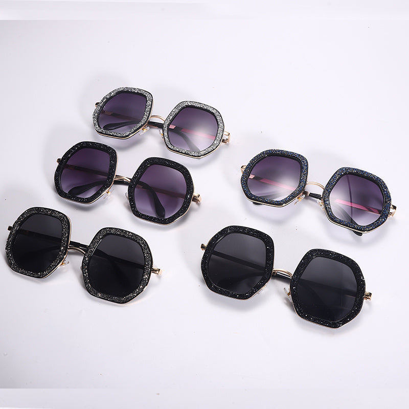 Oversized Rhinestone Crystal Sunglasses UV400 Shades Eyewear