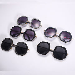 Oversized Rhinestone Crystal Sunglasses UV400 Shades Eyewear