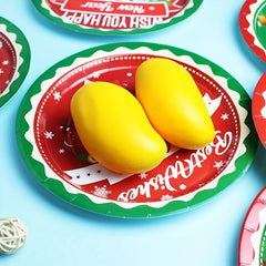 10pcs Christmas Beach Theme Disposable Dinner Plate Paper Cup Tableware