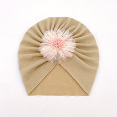 Breathable Mesh Gauze Flower Baby Hat