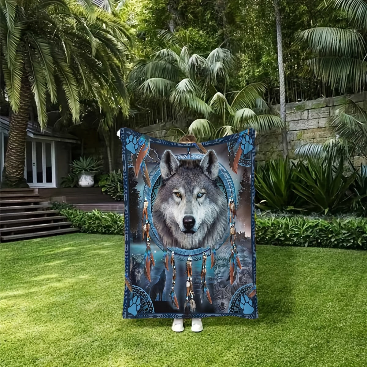 Bohemian Style Warm Throw Blanket Soft Blanket For Couch Bed