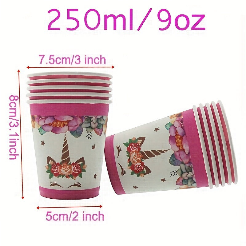 82pcs Unicorn Party Supplies Tableware Set Birthday Party Decoration