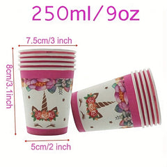 82pcs Unicorn Party Supplies Tableware Set Birthday Party Decoration