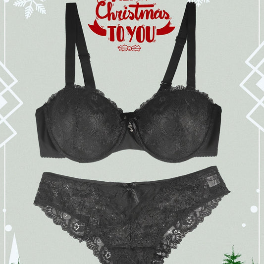 Sexy Lace Push Up Bra & Panty Set