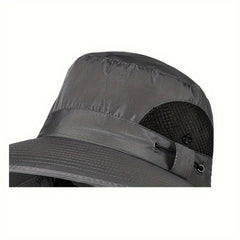 Breathable Bucket Hat with Face Cover for Sun Protection