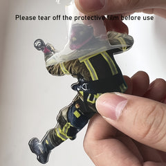 Firefighter Uniform Christmas Ornament for Rearview Mirror Decoration