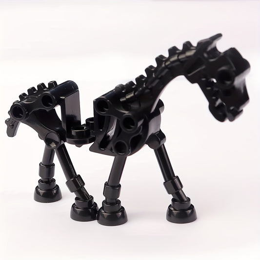 ABS Skeleton Warhorse Building Blocks Military Scene Knight on Horseback