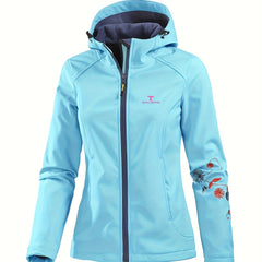 Women's Waterproof Hooded Sports Jacket for Outdoor