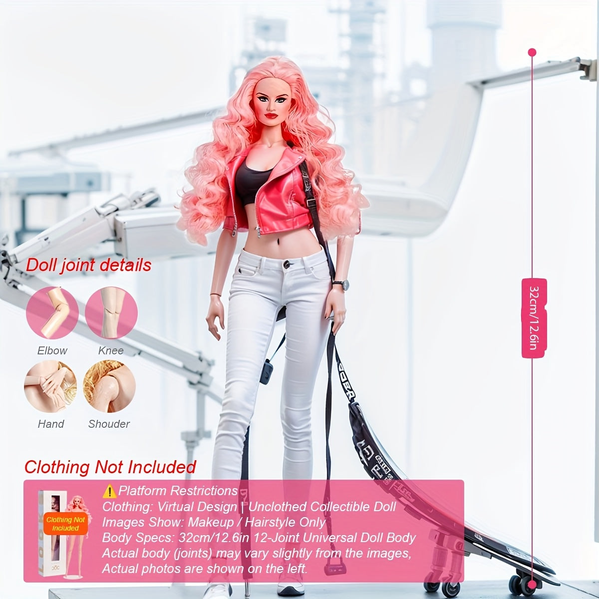 High Simulation BJD Model Doll Figure Toy 12 Joints Movable 12 inch