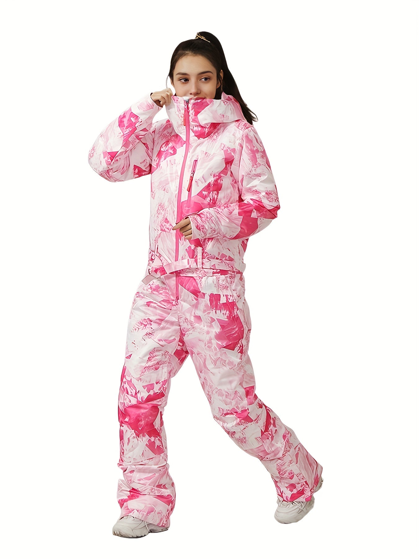 Women's Waterproof Snow Jumpsuit Winter Ski Suit