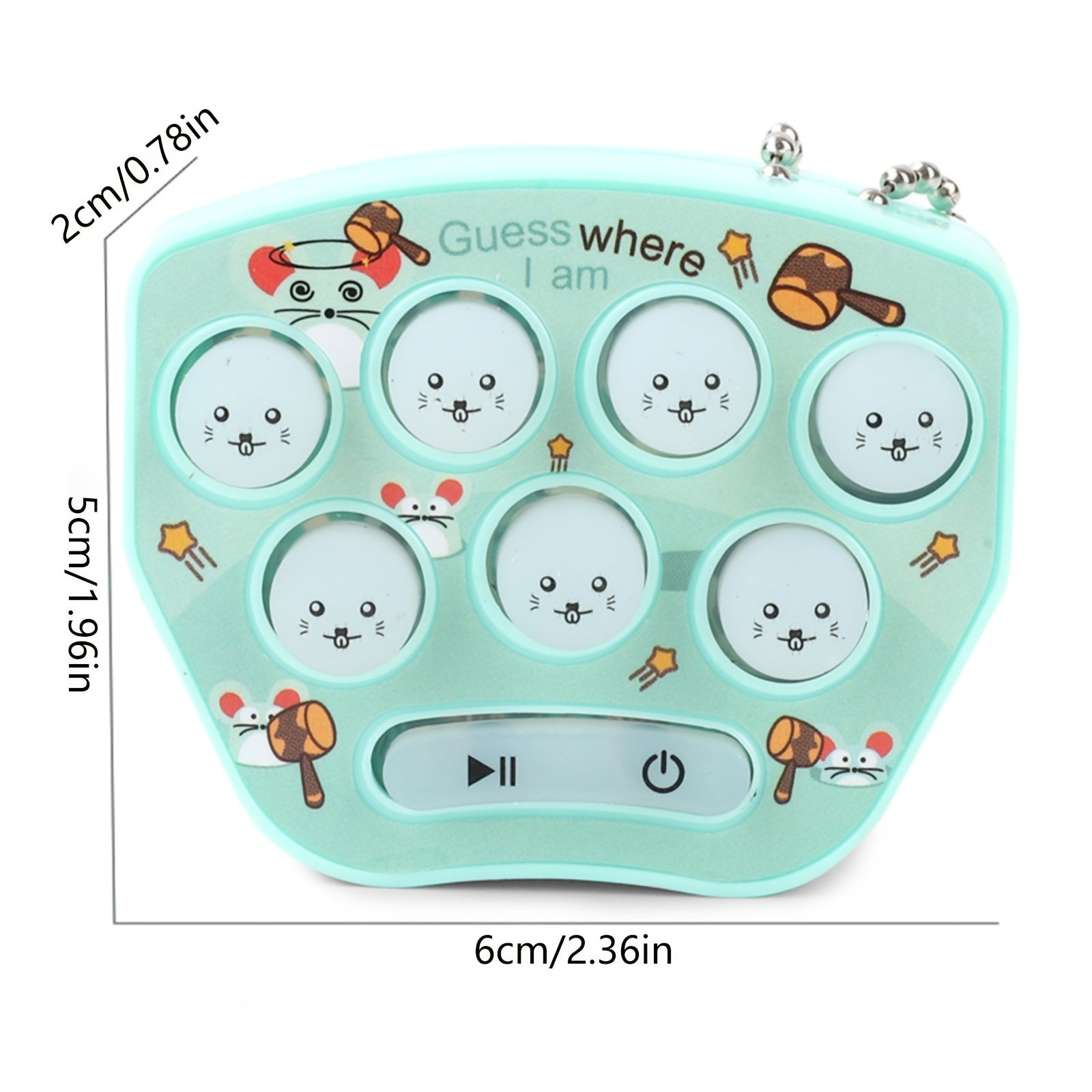 Pocket Mini Whack a mole Game Console with Keychain