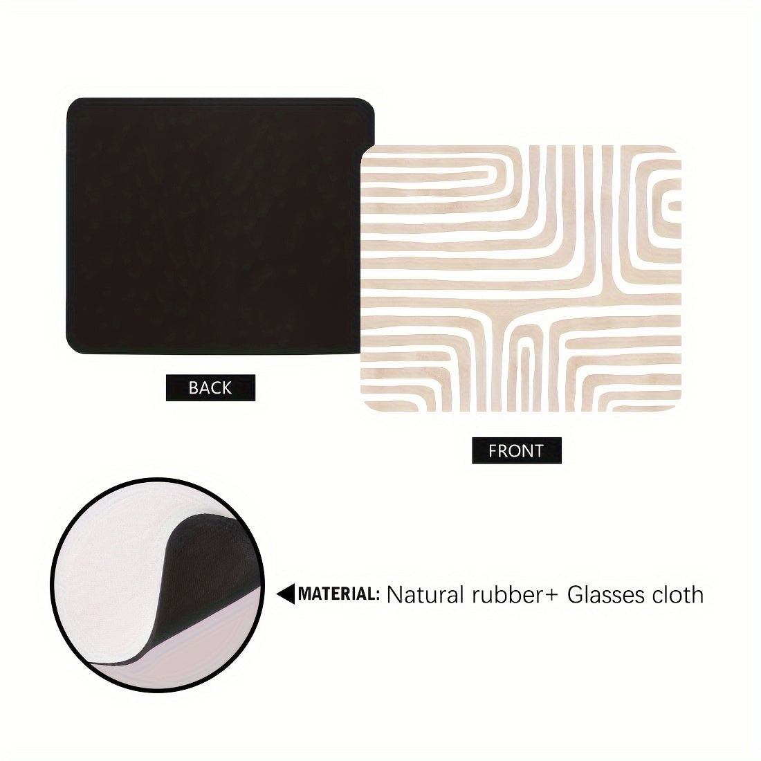 Line Pattern Small Desktop Mouse Pad Office Home Computer Accessories