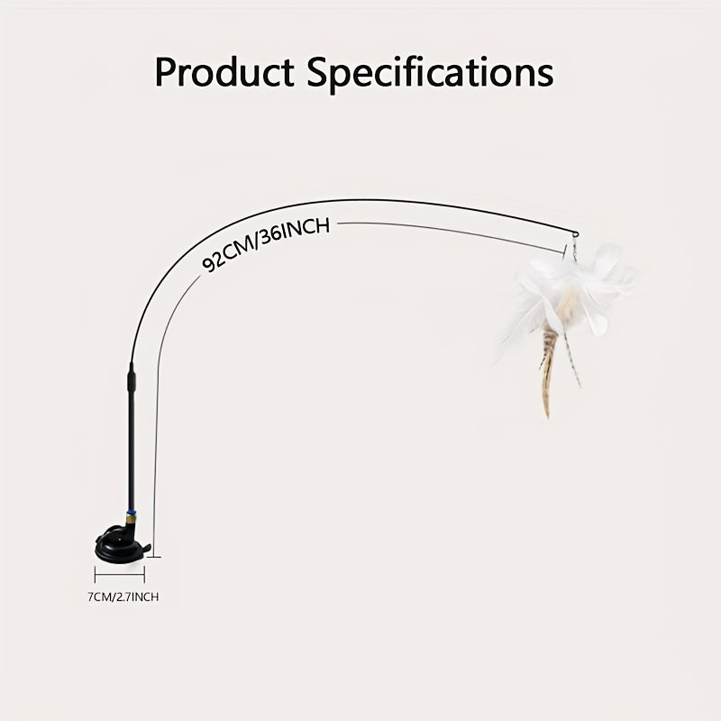 Interactive Cat Feather Toy with Bell - Scratching Exercise Toy