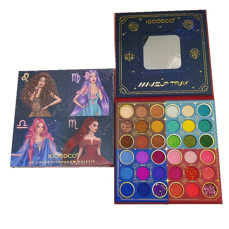 Brown Tone Women's Daily Makeup Palette Pearly Shimmer Matte Glitter Finish