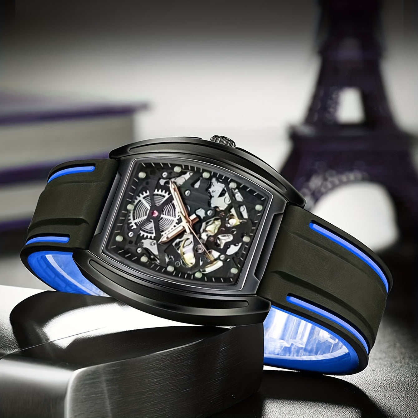 Men's Multicolor Alloy Luminous Mechanical Watch