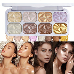 8 Colors Highlighter Contouring Palette for Face