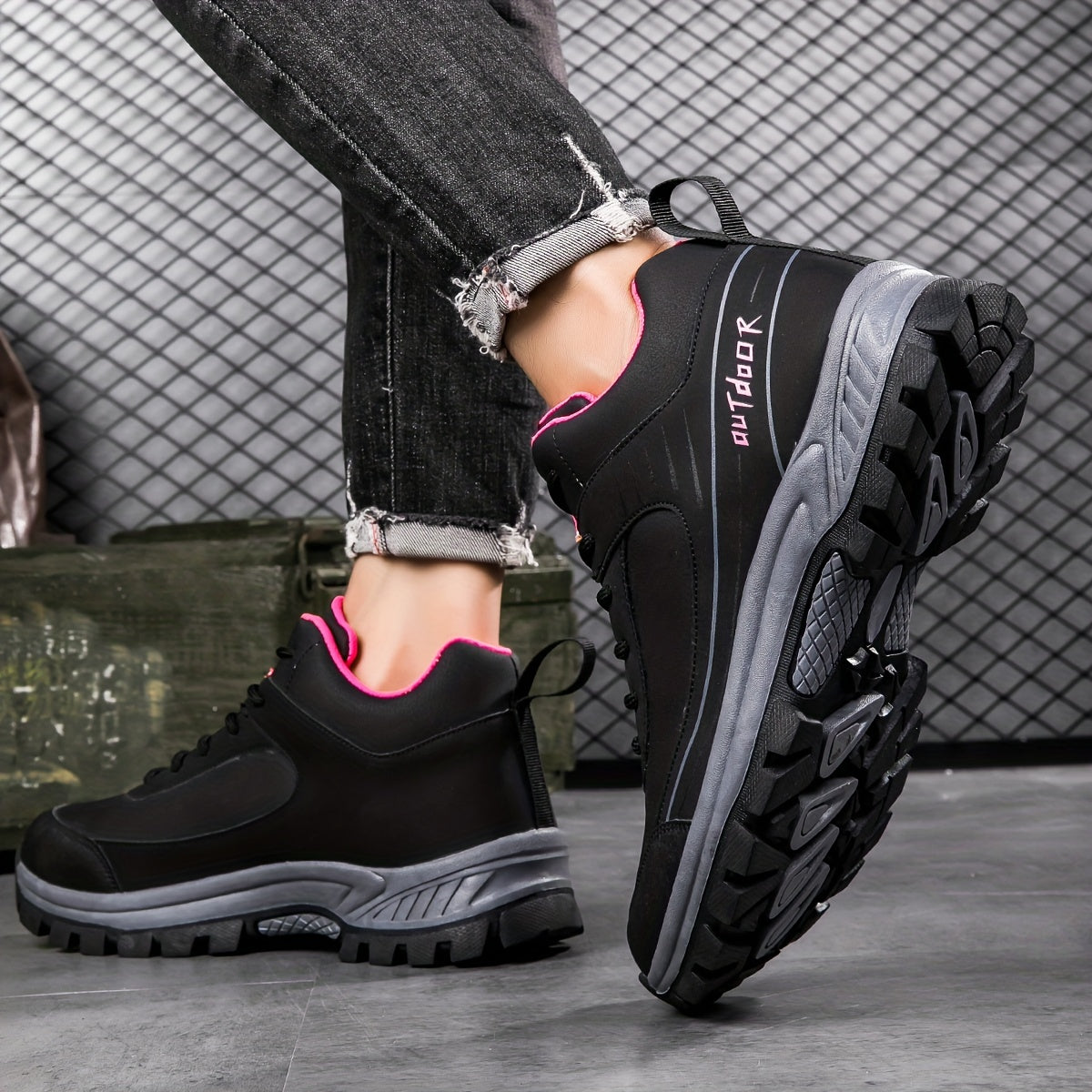 Durable Non Slip Hiking Shoes Breathable Trekking Footwear