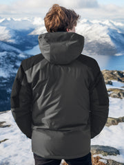 Men's Warm Fleece Jacket With Pockets Zip Up Long Sleeve