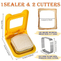 Sandwich Cutter & Sealer DIY Pocket Sandwich Maker for Breakfast, Lunchbox