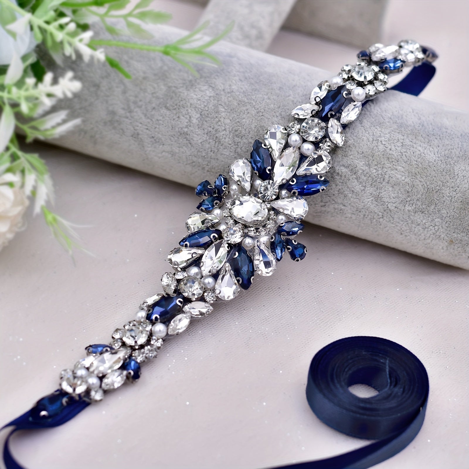 Royal Rhinestone Waist Band Bridal Dress Decoration