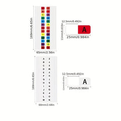 Waterproof Letter Index Label Stickers for Student Classification