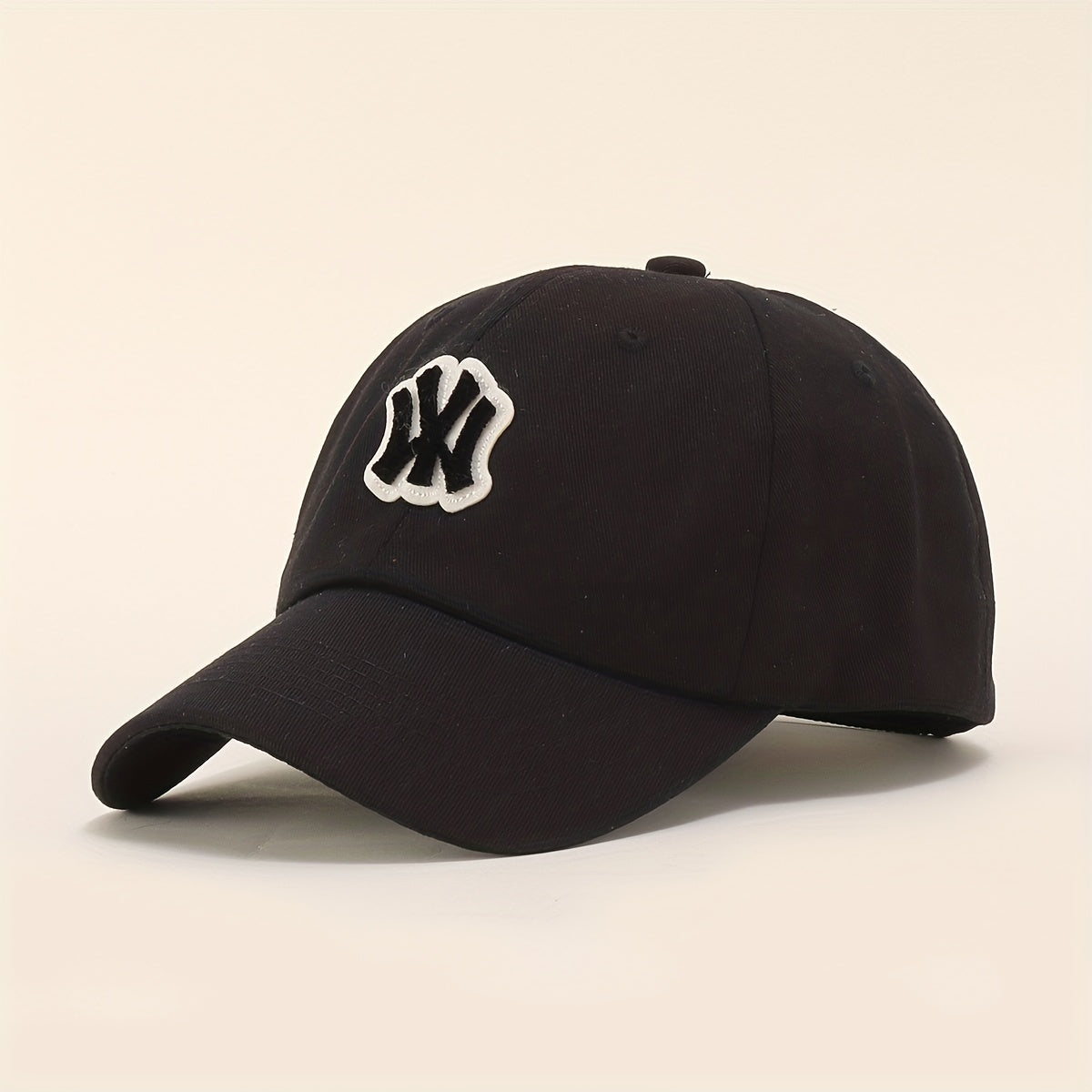 Letter Patch Baseball Cap Unisex Solid Adjustable Casual Dad Hats