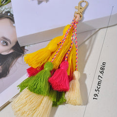 Colorful Tassel Pendant Key Rope Bag Ornament Accessories