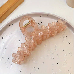 Jelly Flower Hair Claw Clip Nonslip Ponytail Holder